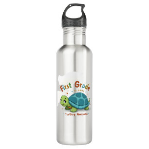 First Grade Turtle-y Awesome 1st Grade Back to Sch 710 Ml Water Bottle