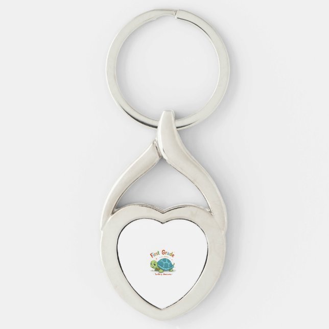 First Grade Turtle-y Awesome 1st Grade Back to Sch Key Ring (Front)