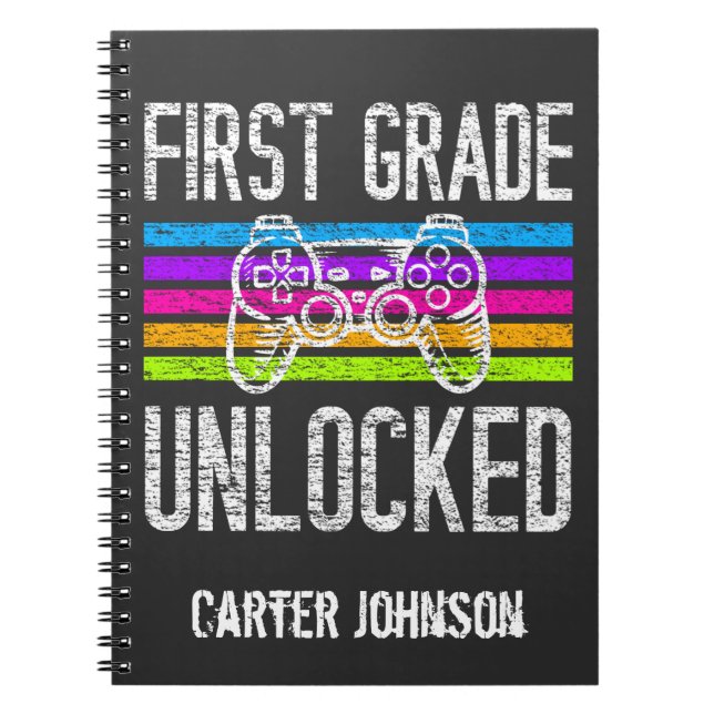First Grade Unlocked Back to School Personalised N Notebook (Front)