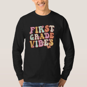 First Grade Vibes Hello Team 1st Grade Teacher Kid T-Shirt