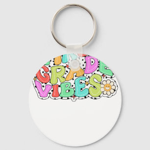 first grade vibes key ring