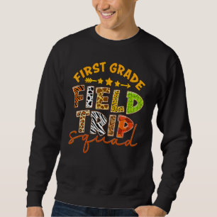 First Grade Zoo Field Trip Squad Matching Students Sweatshirt