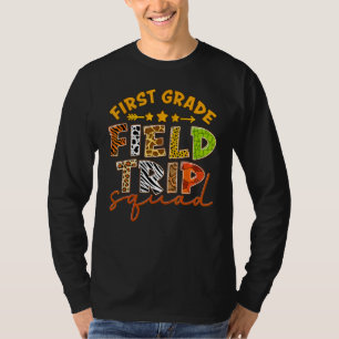 First Grade Zoo Field Trip Squad Matching Students T-Shirt