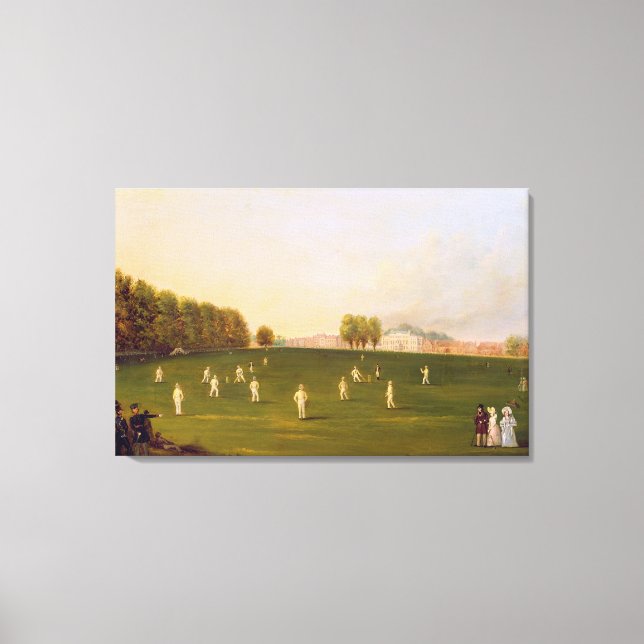 First Grand Match of cricket played by members of Canvas Print (Front)