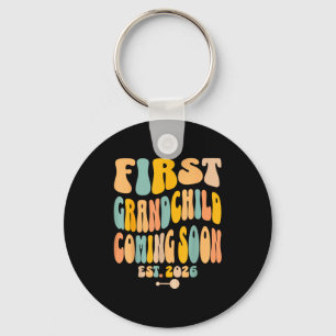 First Granhild Coming Soon 2026 Baby Announcement Key Ring