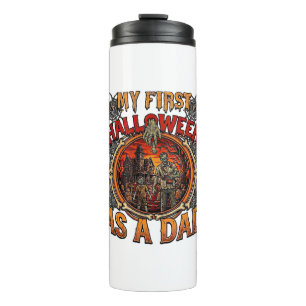 First Halloween As Dad Zombie Haunted House Gravey Thermal Tumbler