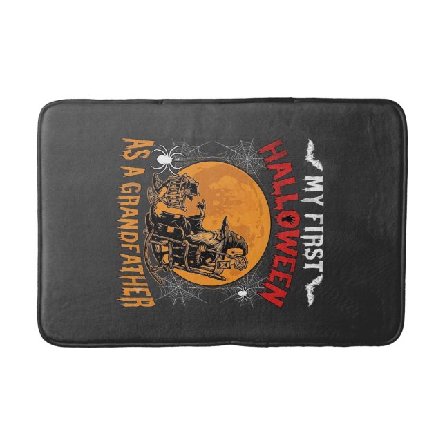 First Halloween As Grandfather Wizard Bat Moon_1 Bath Mat (Front)