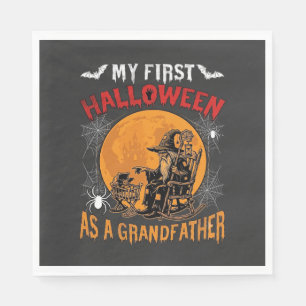 First Halloween As Grandfather Wizard Bat Moon_1 Napkin