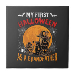 First Halloween As Grandfather Wizard Bat Moon_1 Tile
