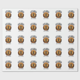 First Halloween As Mum Pumpkin Scarecrow Baby Moon Wrapping Paper