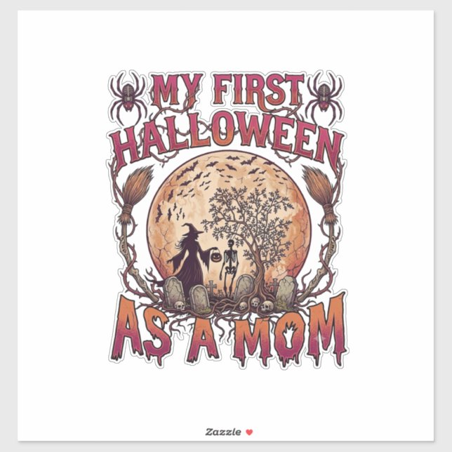 First Halloween As Mum Witch Skeleton Moon_1 (Sheet)