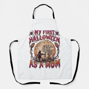 First Halloween As Mum Witch Skeleton Moon_1 Apron
