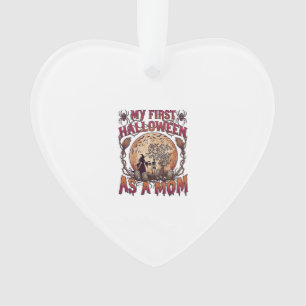 First Halloween As Mum Witch Skeleton Moon_1 Ornament