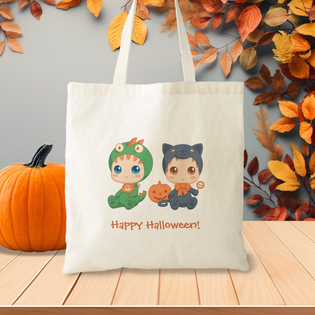 First Halloween Babies Black Cat Dragon Costume Tote Bag (Creator Uploaded)