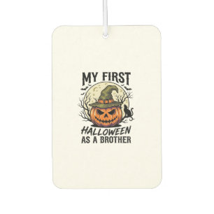 First Halloween Brother Vintage Pumpkin Moon Shirt Car Air Freshener