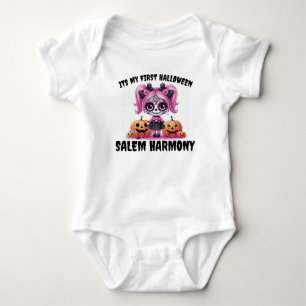 First Halloween Cute Sugar Skull Baby Bodysuit