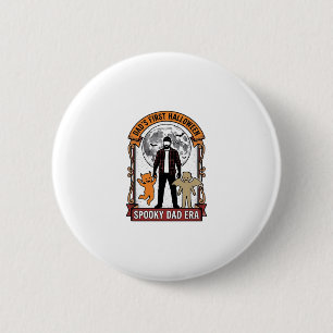 First Halloween Dad Shirt Vintage Spooky Family Gr 6 Cm Round Badge