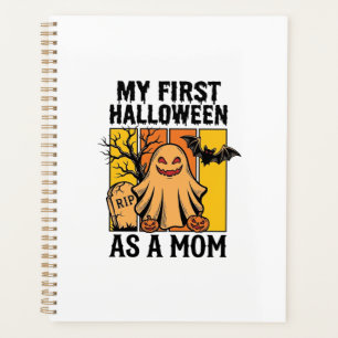 First Halloween Mom Shirt Vintage Ghost Design_1 Planner