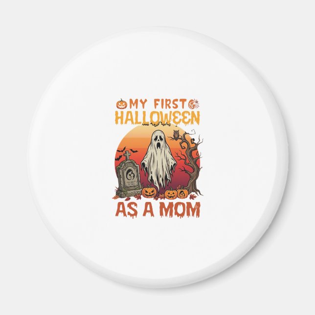 First Halloween Mum Ghost Tombstone Pumpkin_1 Magnet (Front)