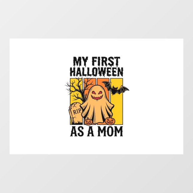 First Halloween Mum Shirt Vintage Ghost Design_1 (Sheet)