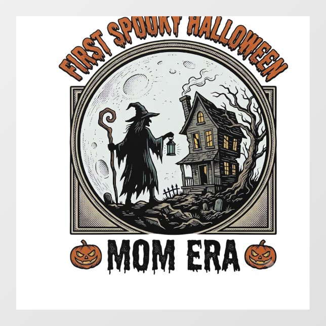 First Halloween Mum Vintage Engraving Haunted Witc (Sheet)
