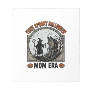 First Halloween Mum Vintage Engraving Haunted Witc Notepad