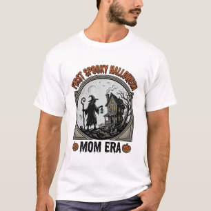 First Halloween Mum Vintage Engraving Haunted Witc T-Shirt