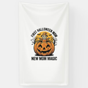 First Halloween Mum Vintage Pumpkin Bat Shirt_1 Banner