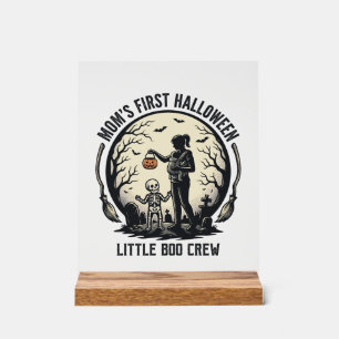 First Halloween Mum Vintage Spooky Moon Shirt_1 Acrylic Sign