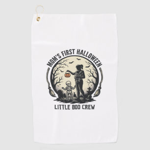 First Halloween Mum Vintage Spooky Moon Shirt_1 Golf Towel