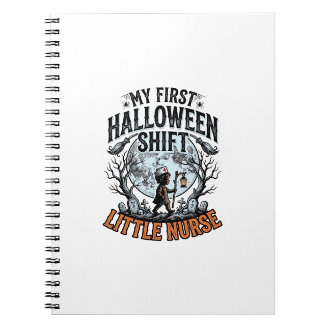 First Halloween Nurse Spooky Moon Infant Costume D Notebook (Front)