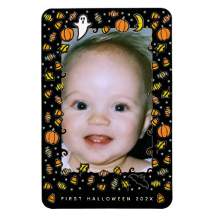 First Halloween Photo Frame Magnet