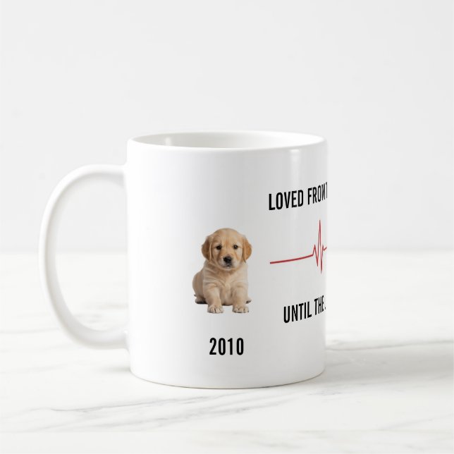 First Hello Last Goodbye Pet Timeline Mug (Left)