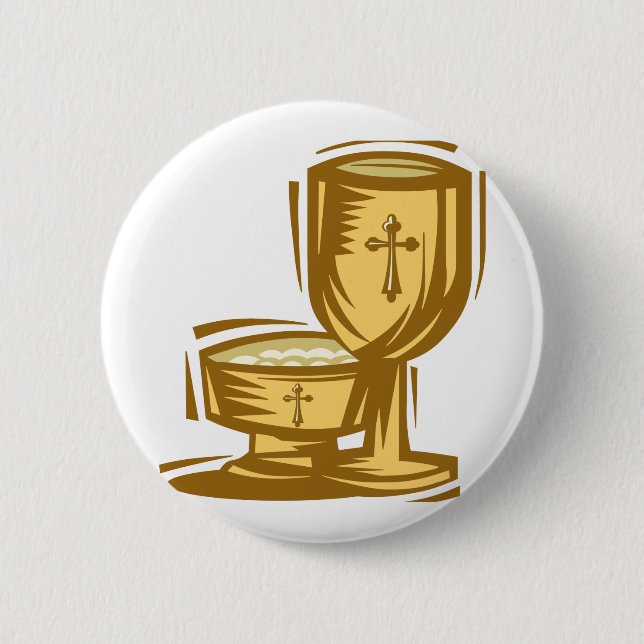 First Holy Communion 6 Cm Round Badge (Front)