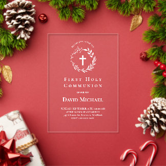 First Holy Communion Acrylic Invitations