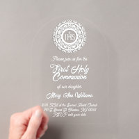 First Holy Communion Acrylic Invitations