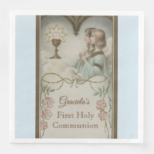 First Holy Communion Angels Chalice Traditional Napkin