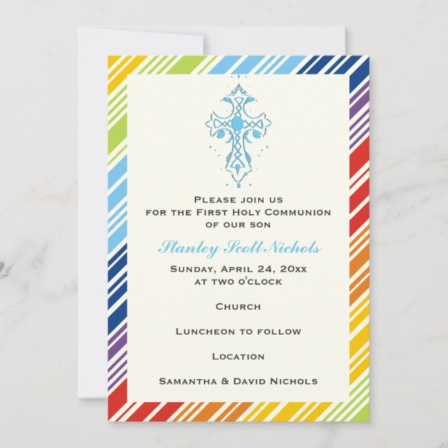 First Holy Communion / Baptism / Confirmation Invitation (Front)