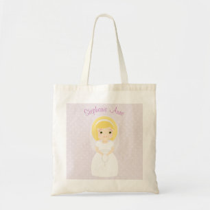 First Holy Communion Blonde Girl Tote Bag