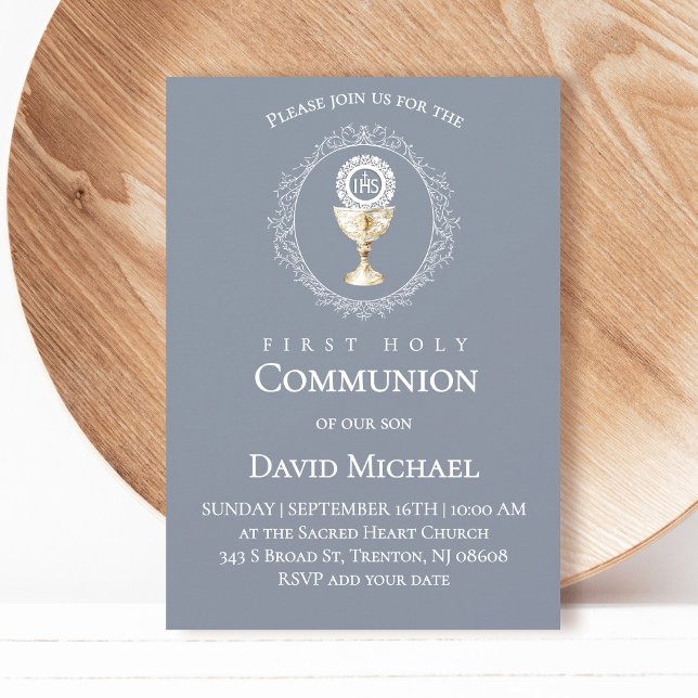 First Holy Communion boy Invitation (Creator Uploaded)