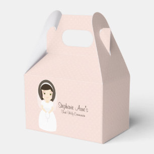 First Holy Communion Brunette Girl Favour Box