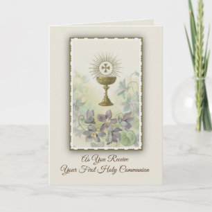 First Holy Communion Catholic Card