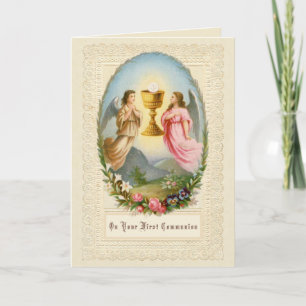 First Holy Communion Catholic Traditional Card