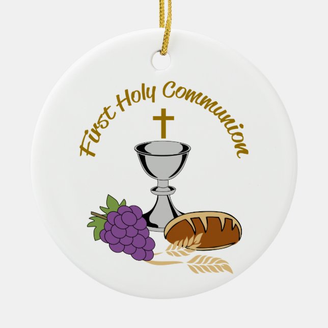First Holy Communion Ceramic Tree Decoration (Front)