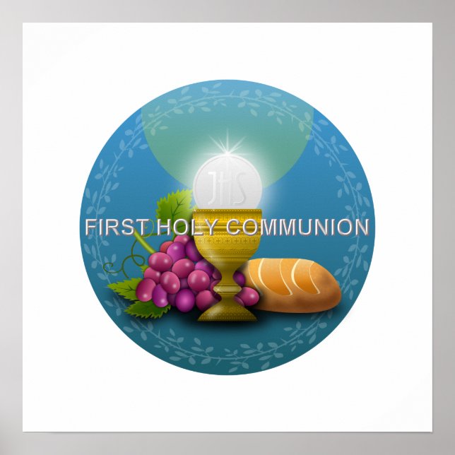 First Holy Communion Chalice and Host Poster (Front)