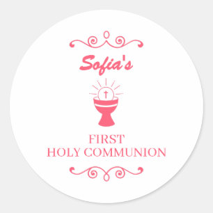 First Holy Communion Chalice Sticker For Girls