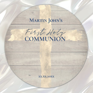 First Holy Communion Classic Round Sticker