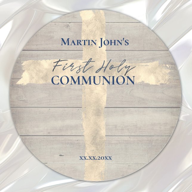 First Holy Communion  Classic Round Sticker (Creator Uploaded)