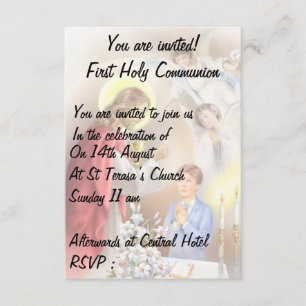 First Holy Communion, confirmation boy Invitation