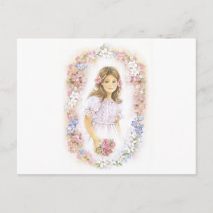 First Holy Communion, confirmation  girl Postcard